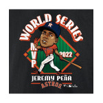 Женская черная футболка с логотипом Jeremy Peña Houston Astros World Series Champions 2022 MVP размера плюс с именем и номером Fanatics, черный - фото 5