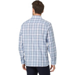 Рубашка Johnston & Murphy Large Check Linen Shirt, синий - фото