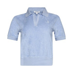 Поло Sporty & Rich Short-Sleeve Terry 'Washed Hydrangea/White', белый - фото