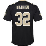 Черная игровая майка Nike Youth New Orleans Saints Tyrann Mathieu #32 - фото 2