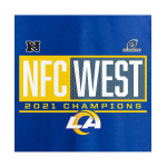 Мужская фирменная футболка Royal Los Angeles Rams 2021 NFC West Division Champions Blocked Favorite Fanatics - фото 5