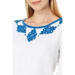 Топ Lilly Pulitzer Elyn Beaded 3/4 Sleeve Linen Top, цвет Resort White - фото 3