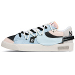 Кроссовки Nike Blazer Skateboarding Shoes Men Low-top Black/white/blue, голубой - фото