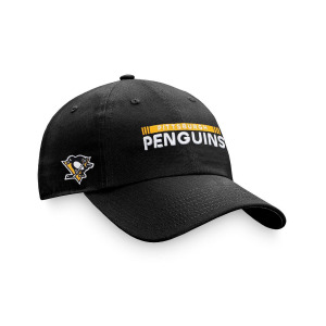 Мужская черная фирменная регулируемая кепка Pittsburgh Penguins Authentic Pro Rink Fanatics