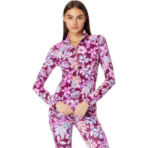 Куртка Justine Half Zip Upf 50+ Lilly Pulitzer, цвет Amarena Cherry Tropical with A Twist