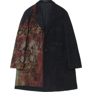 Куртка Yohji Yamamoto Seperate Fabric Denim Print Jacket 'Black', черный