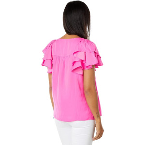 Топ Lilly Pulitzer Devina Top, цвет Plumeria Pink