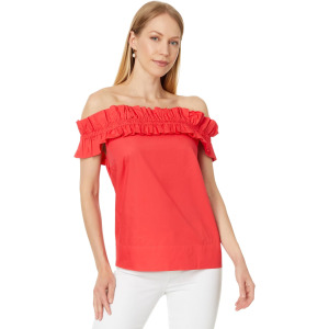 Топ Lilly Pulitzer Brennalee Off The Shoulder Top, цвет Mizner Red