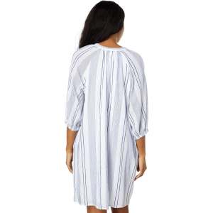 Платье SUNDRY Stripe Henley Dress, белый