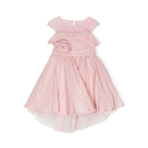 Платье из тафты с цветочным узором MARCHESA KIDS COUTURE, розовый