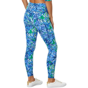 Брюки Lilly Pulitzer Weekender High Rise Leggi, цвет Abaco Blue In Turtle Awe