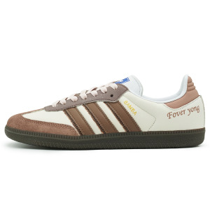 Кроссовки adidas originals SAMBA OG Skateboarding Shoes Unisex Low-top White/Brown, белый