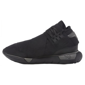 Y-3 Qasa Lifestyle Shoes Unisex High-top Black/Black/Black Olive