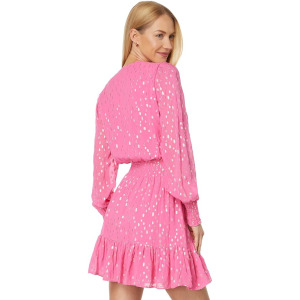 Платье Lilly Pulitzer Cristiana Dress, цвет Aura Pink Viscose Metallic Clip Dobby