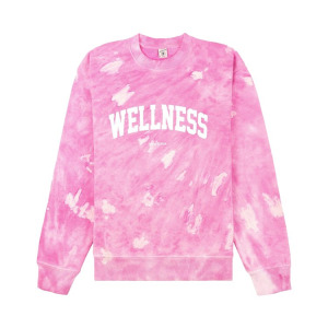 Толстовка Sporty & Rich Wellness Ivy Tie Dye Crewneck, розовый