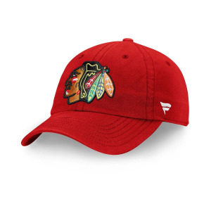 Мужская красная бейсболка с регулируемым логотипом Chicago Blackhawks Core Primary Fanatics