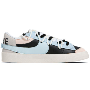 Кроссовки Nike Blazer Skateboarding Shoes Men Low-top Black/blue/white, голубой