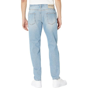 Брюки Just Cavalli Just Super Slim-Fit Pants with Studs At Rips, цвет Blue Denim