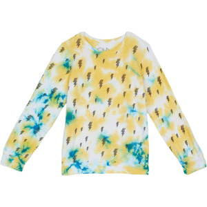 Толстовка Chaser Recycled Bliss Knit Long Sleeve Crew Neck Pullover, цвет Pacific Tie-Dye