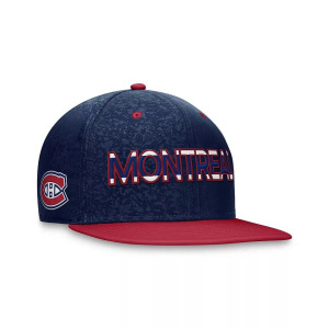 Мужская темно-красная двухцветная бейсболка Montreal Canadiens Authentic Pro Rink Snapback Fanatics, синий