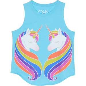 Рубашка Chaser Reflected Rainbow Unicorns Shirttail Muscle, цвет Spa