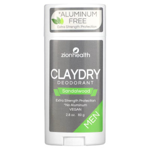 Дезодорант Zion Health Men ClayDry с сандаловым деревом, 80 г