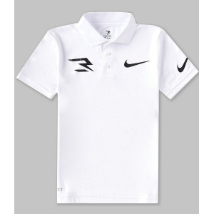 Рубашка-поло с короткими рукавами Nike 3BRAND By Russell Wilson Big Boys 8-20 Dri-FIT, белый