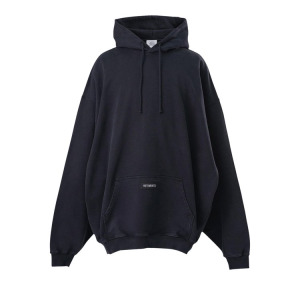 Худи Vetements Woven Label Logo Hoodie, черный