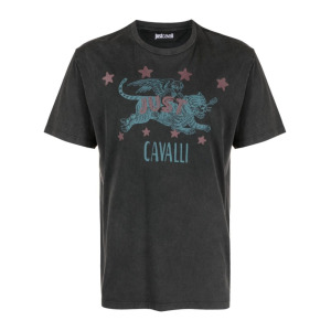 Just Cavalli футболка с принтом, черный