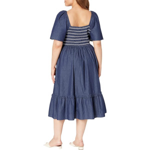 Платье Draper James Plus Size Deana Smocked Dress, цвет Dark Wash