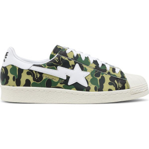 Кроссовки Adidas BAPE x Superstar 80s 'ABC Camo', зеленый