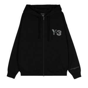 Худи Y-3 Logo Zip Hoodie, черный