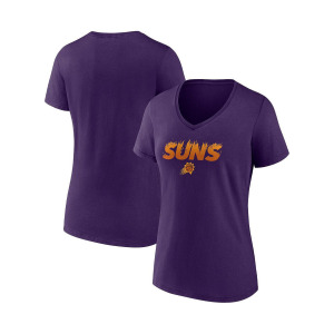 Женская фиолетовая футболка Phoenix Suns Hometown Collection On Fire с v-образным вырезом Fanatics