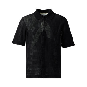 Рубашка 1017 ALYX 9SM Button Up Logo Mesh Short-Sleeve Shirt, черный