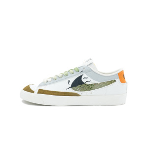 Кроссовки Nike Blazer Skateboarding Shoes Men Low-top Black/white/green, черный