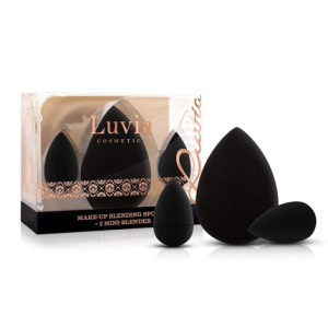 Набор губок для макияжа Luvia Beauty Blender, 3 черных спонжа для макияжа — супермягкие спонжи для растушевки в двух размерах для точного смешивания косметики на большой площади. Luvia Cosmetics