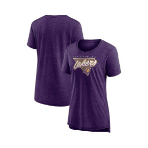 Женская фиолетовая футболка с логотипом Los Angeles Lakers True Classics Tri-Blend Fanatics