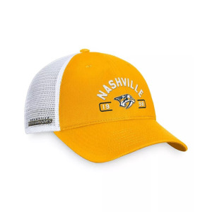 Мужская регулируемая шляпа золотого/белого цвета Nashville Predators Free Kick Trucker Fanatics, желтый