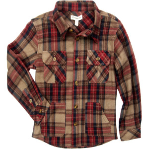 Рубашка Appaman Softest Snow Fleece Shirt, цвет Burgundy/Brown Plaid