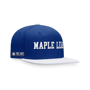 Мужская фирменная сине-белая бейсболка Toronto Maple Leafs Iconic с цветными блоками Snapback Fanatics